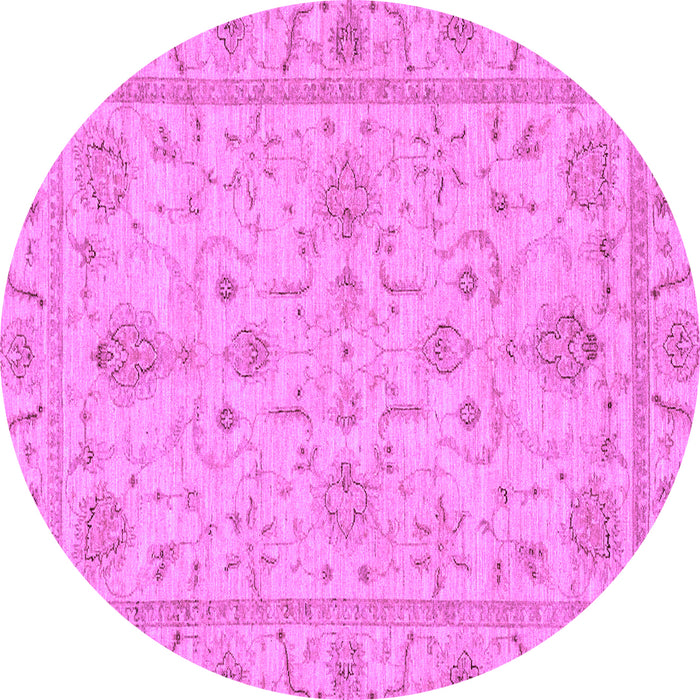 Round Machine Washable Abstract Purple Modern Area Rugs, wshabs3565pur
