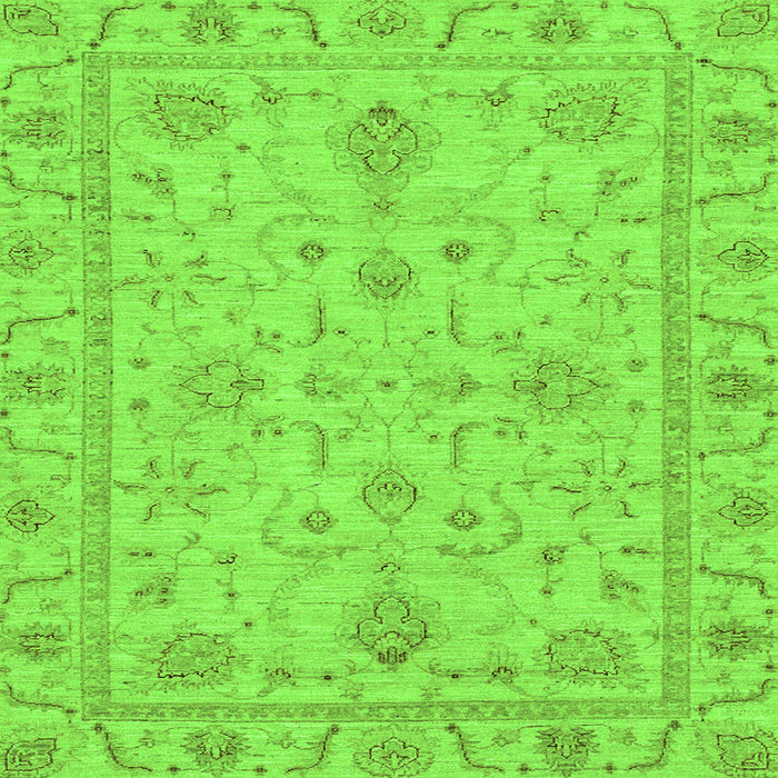 Square Abstract Green Modern Rug, abs3565grn