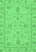 Machine Washable Abstract Emerald Green Modern Area Rugs, wshabs3565emgrn