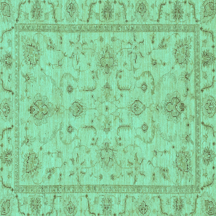 Square Machine Washable Abstract Turquoise Modern Area Rugs, wshabs3565turq