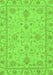 Machine Washable Abstract Green Modern Area Rugs, wshabs3565grn