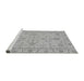 Sideview of Machine Washable Abstract Gray Modern Rug, wshabs3565gry