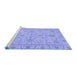 Sideview of Machine Washable Abstract Blue Modern Rug, wshabs3565blu