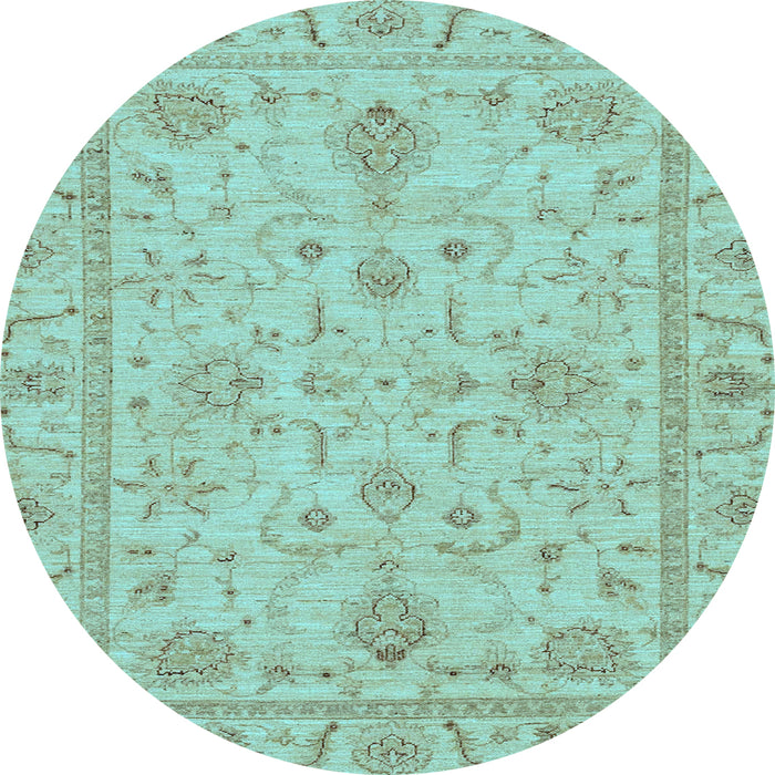 Round Machine Washable Abstract Light Blue Modern Rug, wshabs3565lblu