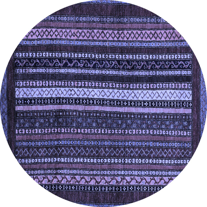 Round Machine Washable Abstract Blue Modern Rug, wshabs3566blu