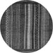 Round Abstract Gray Modern Rug, abs3566gry