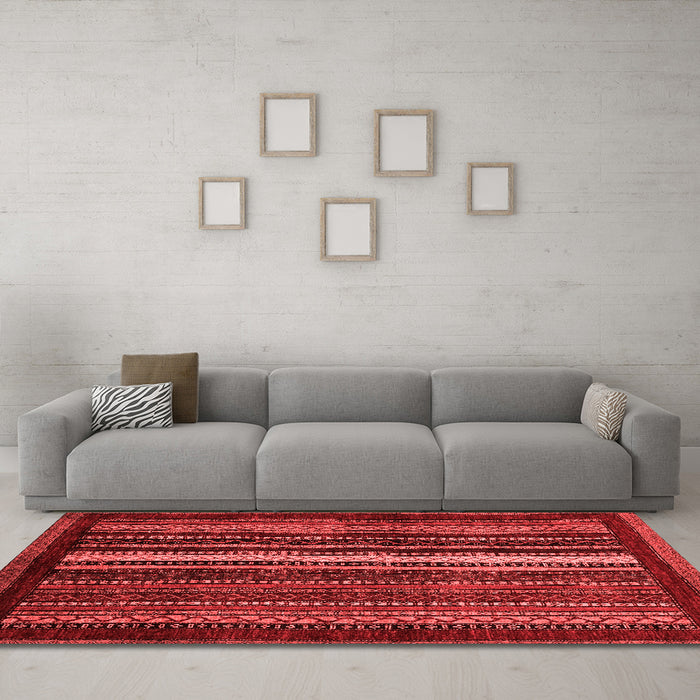 Modern Red Washable Rugs