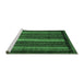 Sideview of Machine Washable Abstract Emerald Green Modern Area Rugs, wshabs3566emgrn