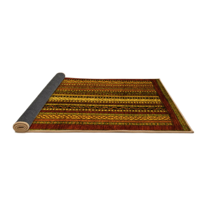Sideview of Abstract Yellow Modern Rug, abs3566yw