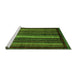 Sideview of Machine Washable Abstract Green Modern Area Rugs, wshabs3566grn