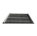 Sideview of Machine Washable Abstract Gray Modern Rug, wshabs3566gry