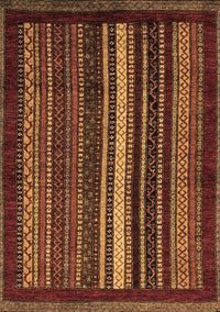 Abstract Brown Modern Rug, abs3566brn