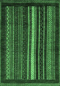 Abstract Emerald Green Modern Rug, abs3566emgrn