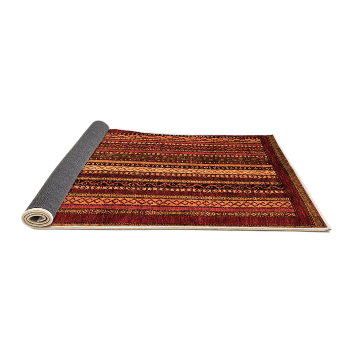 Sideview of Abstract Orange Modern Rug, abs3566org