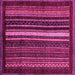 Square Abstract Pink Modern Rug, abs3566pnk