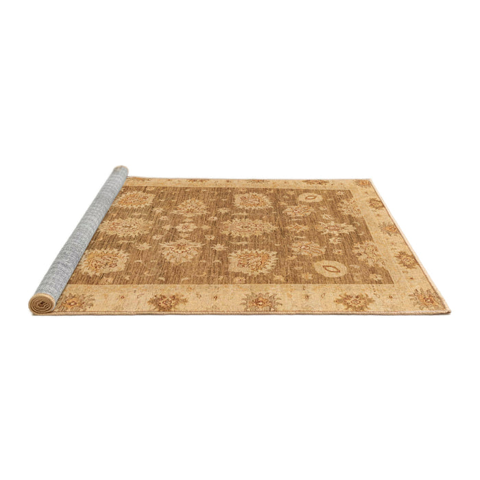 Sideview of Machine Washable Abstract Orange Rug, wshabs3567