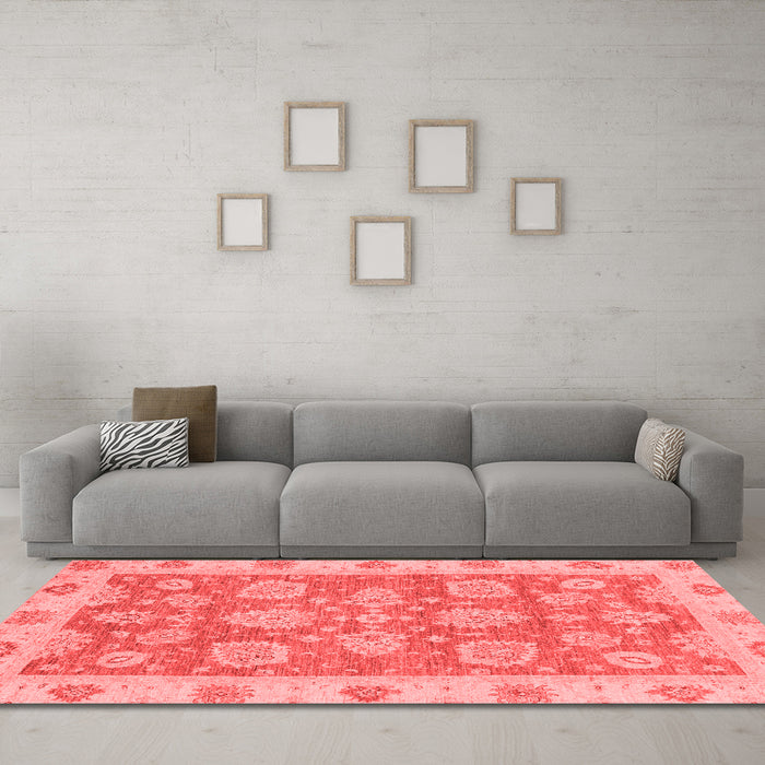 Modern Red Washable Rugs