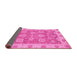 Sideview of Abstract Pink Modern Rug, abs3567pnk