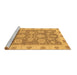 Sideview of Machine Washable Abstract Brown Modern Rug, wshabs3567brn