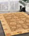 Machine Washable Abstract Orange Rug in a Family Room, wshabs3567