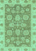 Machine Washable Abstract Turquoise Modern Area Rugs, wshabs3567turq