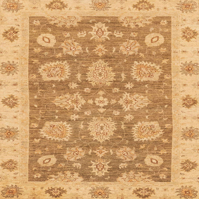 Square Machine Washable Abstract Orange Rug, wshabs3567