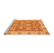 Sideview of Machine Washable Abstract Orange Modern Area Rugs, wshabs3567org