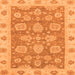 Square Machine Washable Abstract Orange Modern Area Rugs, wshabs3567org