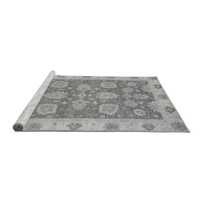 Sideview of Machine Washable Abstract Gray Modern Rug, wshabs3567gry
