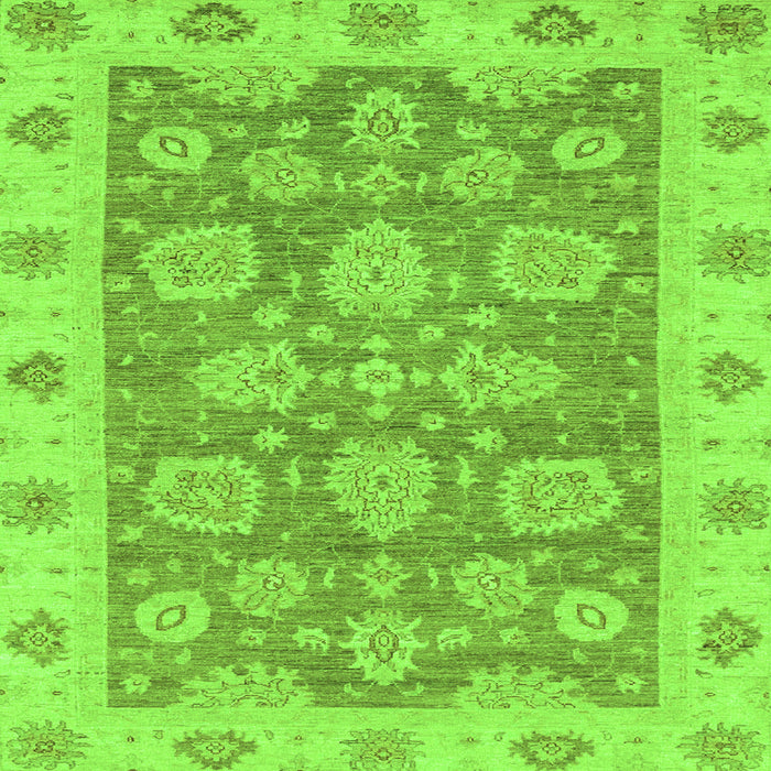 Square Abstract Green Modern Rug, abs3567grn