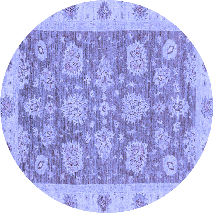 Round Machine Washable Abstract Blue Modern Rug, wshabs3567blu