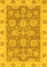 Machine Washable Abstract Yellow Modern Rug, wshabs3567yw