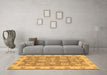 Machine Washable Abstract Brown Modern Rug in a Living Room,, wshabs3567brn