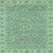 Square Machine Washable Oriental Light Blue Traditional Rug, wshabs3568lblu