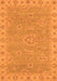 Machine Washable Oriental Orange Traditional Area Rugs, wshabs3568org