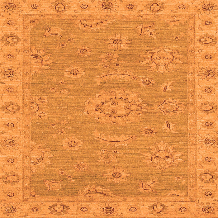 Square Oriental Orange Traditional Rug, abs3568org