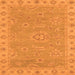 Square Oriental Orange Traditional Rug, abs3568org