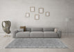 Machine Washable Oriental Gray Traditional Rug in a Living Room,, wshabs3568gry