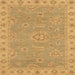 Square Abstract Orange Oriental Rug, abs3568