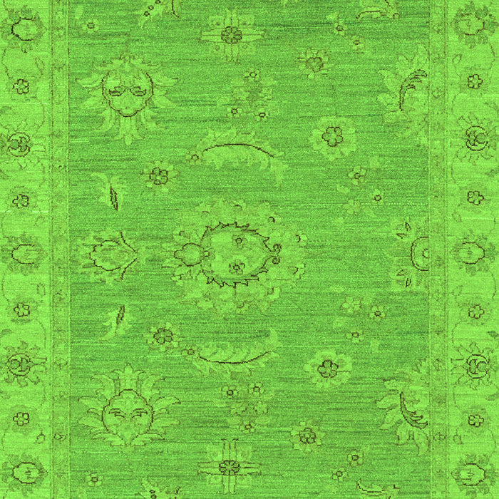 Machine Washable Oriental Green Traditional Area Rugs, wshabs3568grn