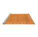 Sideview of Machine Washable Oriental Orange Traditional Area Rugs, wshabs3568org