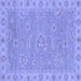 Square Oriental Blue Traditional Rug, abs3568blu