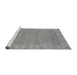 Sideview of Machine Washable Oriental Gray Traditional Rug, wshabs3568gry