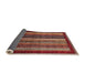 Sideview of Abstract Orange Salmon Pink Modern Rug, abs3569