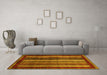 Machine Washable Abstract Yellow Modern Rug in a Living Room, wshabs3569yw