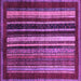 Square Machine Washable Abstract Purple Modern Area Rugs, wshabs3569pur