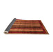 Sideview of Abstract Orange Modern Rug, abs3569org