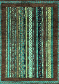 Abstract Turquoise Modern Rug, abs3569turq