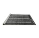 Sideview of Machine Washable Abstract Gray Modern Rug, wshabs3569gry