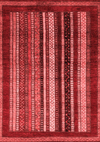 Abstract Red Modern Rug, abs3569red